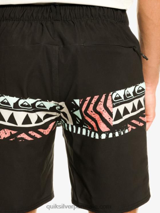 Quiksilver N8LNT829 hombres negro pantalones cortos de entrenamiento omnistretch 17