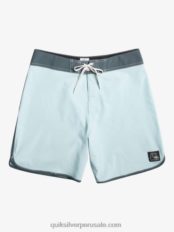 Quiksilver N8LNT88 hombres cielo azul shorts de playa originales festoneados 18