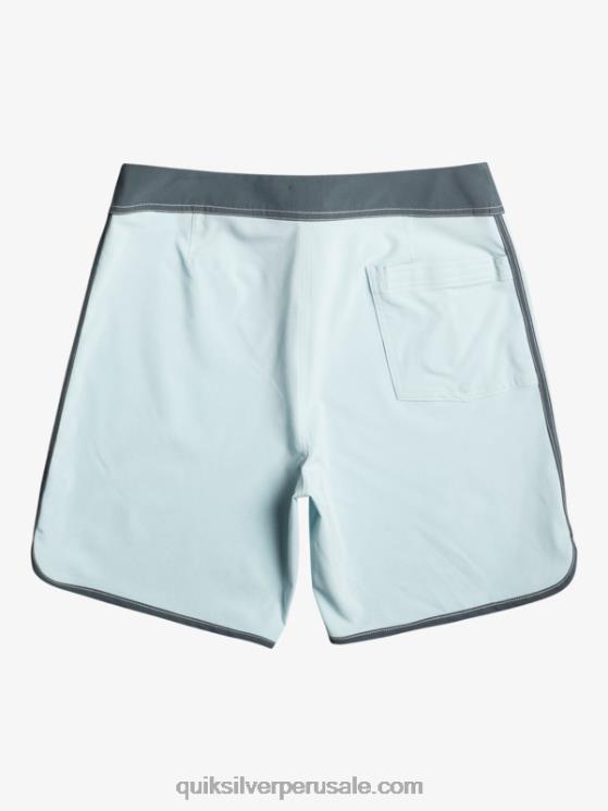 Quiksilver N8LNT88 hombres cielo azul shorts de playa originales festoneados 18