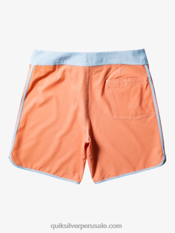 Quiksilver N8LNT90 hombres bronceado cobre shorts de playa originales festoneados 18