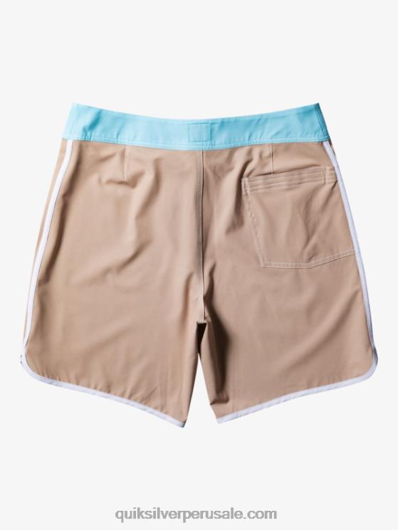 Quiksilver N8LNT91 hombres gris oliva shorts de playa originales festoneados 18