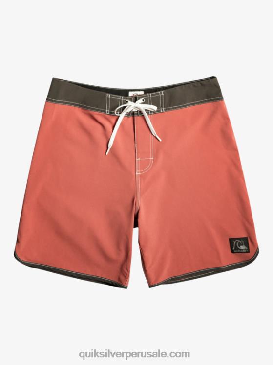 Quiksilver N8LNT93 hombres Marsala shorts de playa originales festoneados 18