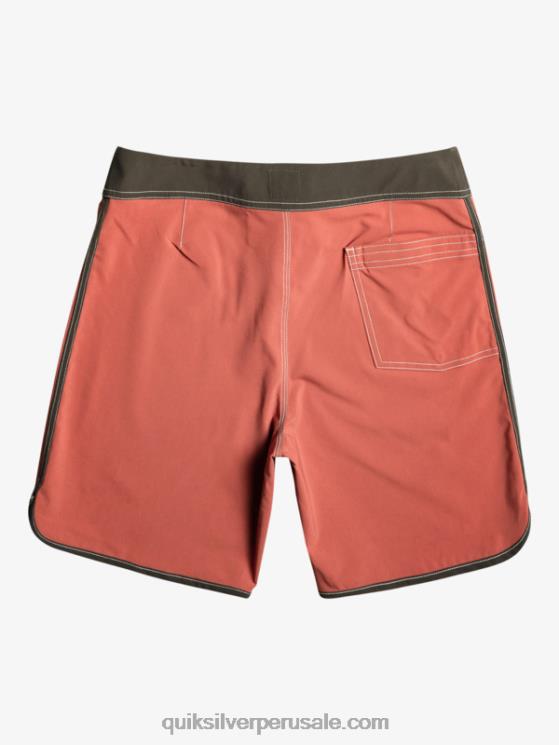 Quiksilver N8LNT93 hombres Marsala shorts de playa originales festoneados 18