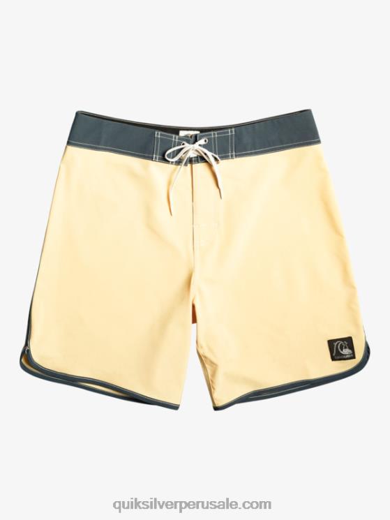 Quiksilver N8LNT94 hombres trigo shorts de playa originales festoneados 18