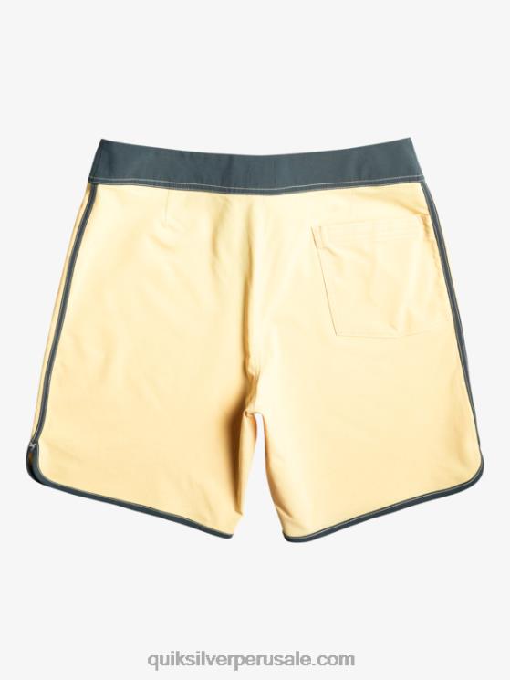 Quiksilver N8LNT94 hombres trigo shorts de playa originales festoneados 18