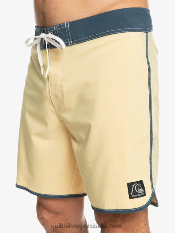 Quiksilver N8LNT94 hombres trigo shorts de playa originales festoneados 18