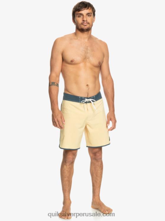 Quiksilver N8LNT94 hombres trigo shorts de playa originales festoneados 18