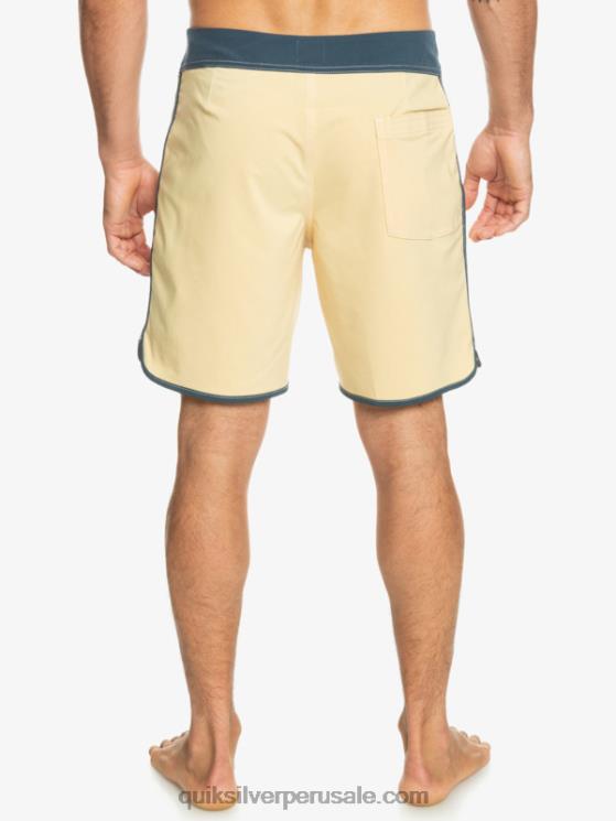 Quiksilver N8LNT94 hombres trigo shorts de playa originales festoneados 18