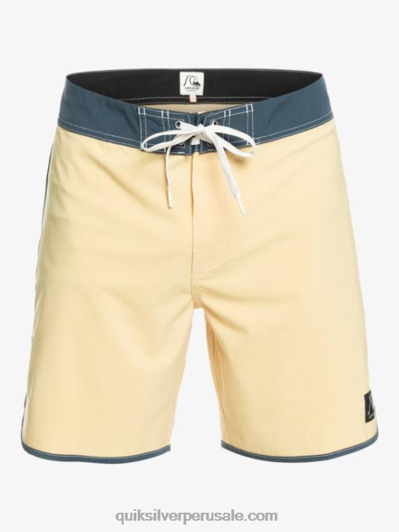 Quiksilver N8LNT94 hombres trigo shorts de playa originales festoneados 18