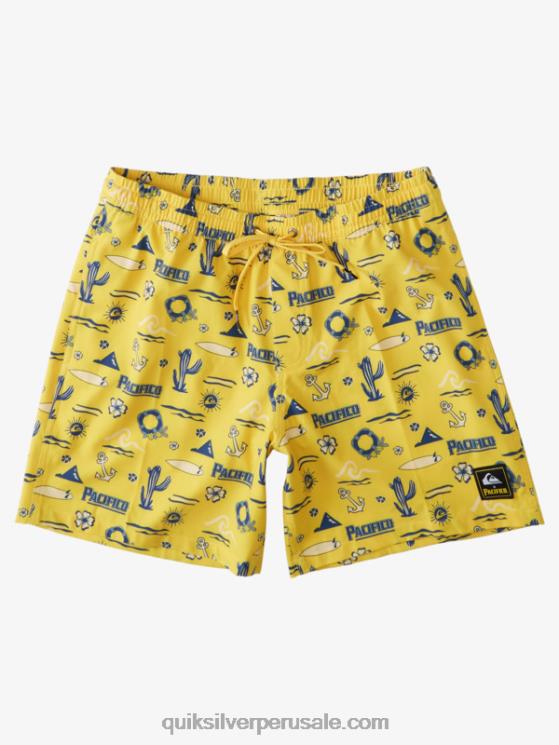 Quiksilver x Pacifico N8LNT1763 hombres voleo quik pacifico amarillo 17 voleas