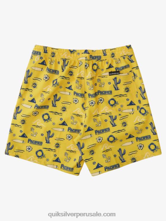 Quiksilver x Pacifico N8LNT1763 hombres voleo quik pacifico amarillo 17 voleas