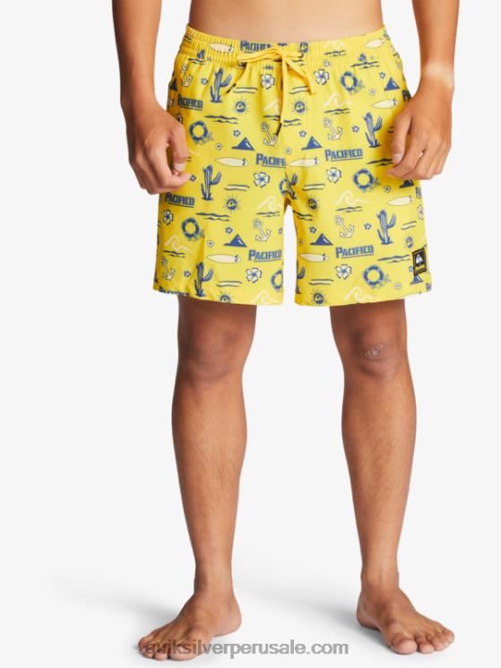 Quiksilver x Pacifico N8LNT1763 hombres voleo quik pacifico amarillo 17 voleas