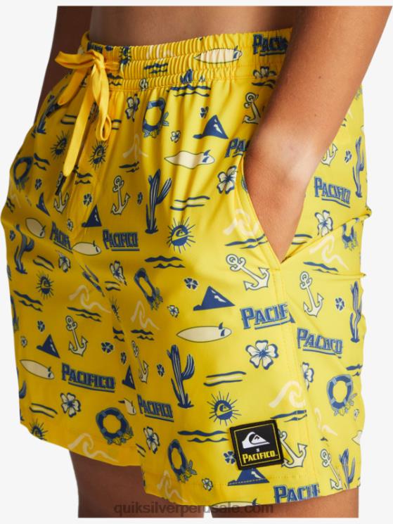 Quiksilver x Pacifico N8LNT1763 hombres voleo quik pacifico amarillo 17 voleas