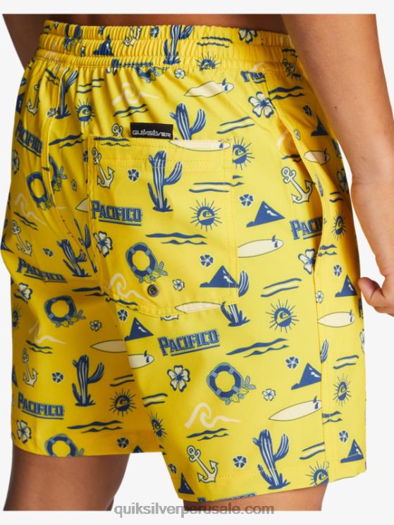 Quiksilver x Pacifico N8LNT1763 hombres voleo quik pacifico amarillo 17 voleas