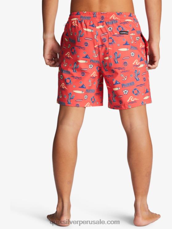 Quiksilver x Pacifico N8LNT1764 hombres volea quiksilver pacifico rojo 17 voleas