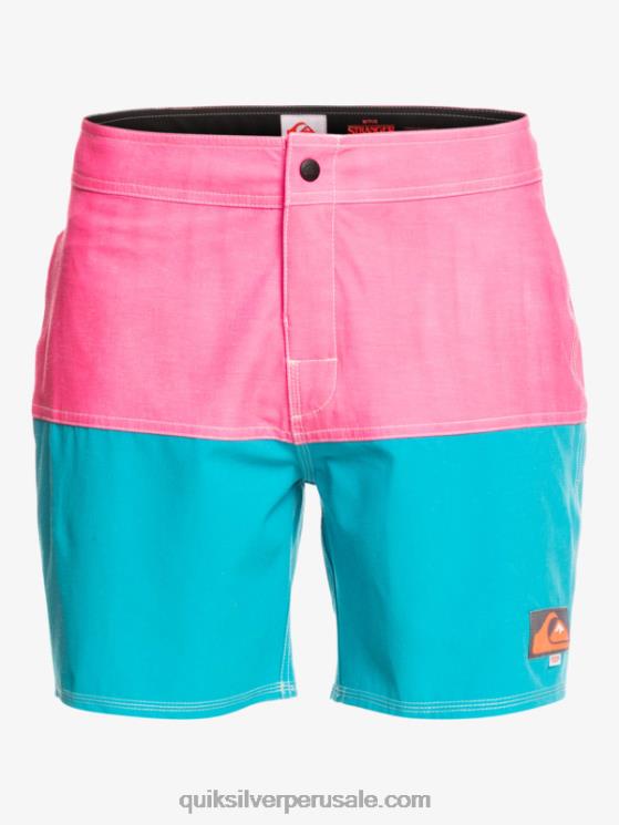 Quiksilver x Stranger N8LNT1720 hombres leona colinas cosas a tope logo 1986 17 bañadores
