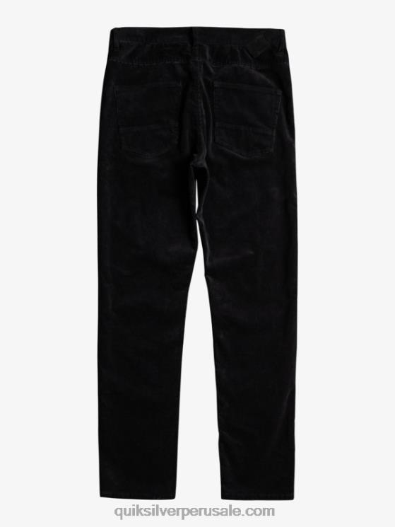 Quiksilver N8LNT1546 hombres negro pantalones de pana de pana kracker
