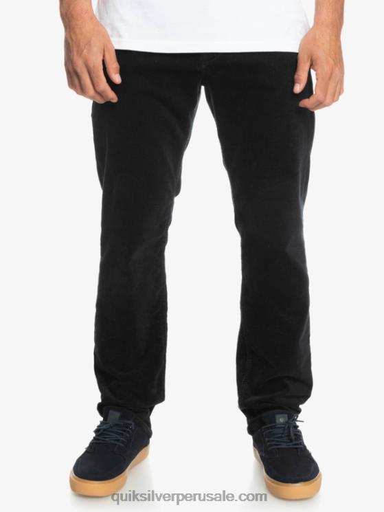 Quiksilver N8LNT1546 hombres negro pantalones de pana de pana kracker