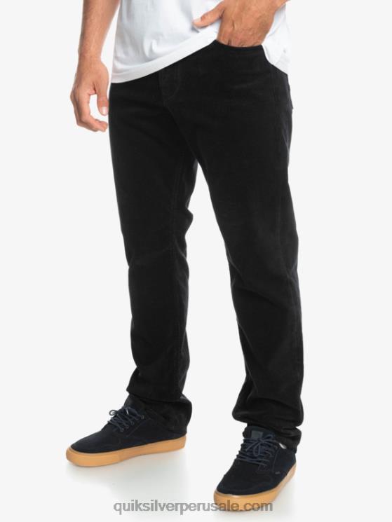 Quiksilver N8LNT1546 hombres negro pantalones de pana de pana kracker