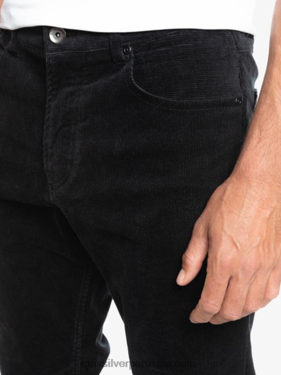 Quiksilver N8LNT1546 hombres negro pantalones de pana de pana kracker