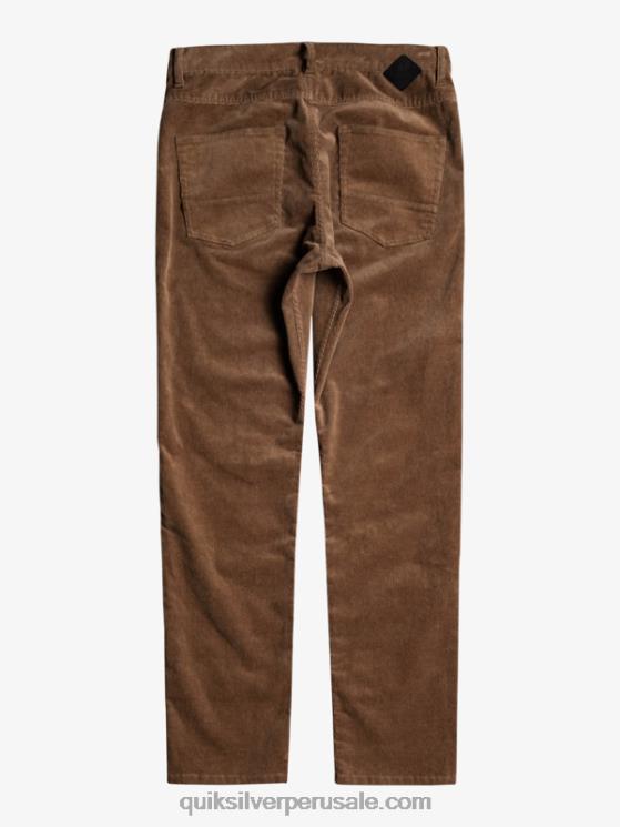 Quiksilver N8LNT1547 hombres chispas de chocolate pantalones de pana de pana kracker
