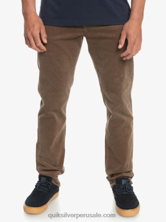 Quiksilver N8LNT1547 hombres chispas de chocolate pantalones de pana de pana kracker
