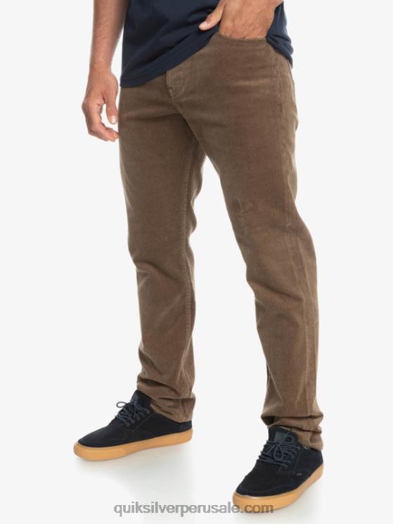 Quiksilver N8LNT1547 hombres chispas de chocolate pantalones de pana de pana kracker