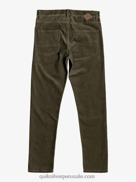 Quiksilver N8LNT1606 hombres kalamata pantalones de pana de corte recto kracker