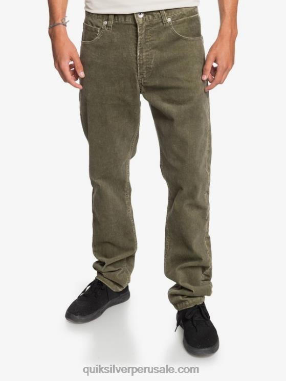 Quiksilver N8LNT1606 hombres kalamata pantalones de pana de corte recto kracker