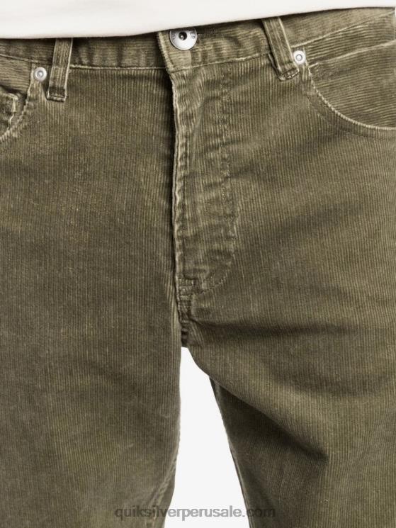 Quiksilver N8LNT1606 hombres kalamata pantalones de pana de corte recto kracker