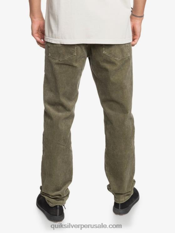 Quiksilver N8LNT1606 hombres kalamata pantalones de pana de corte recto kracker