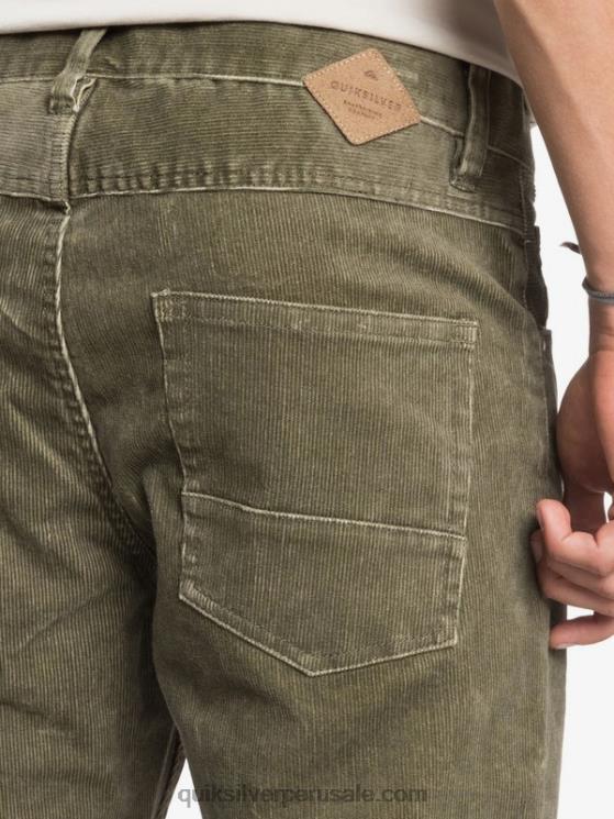 Quiksilver N8LNT1606 hombres kalamata pantalones de pana de corte recto kracker