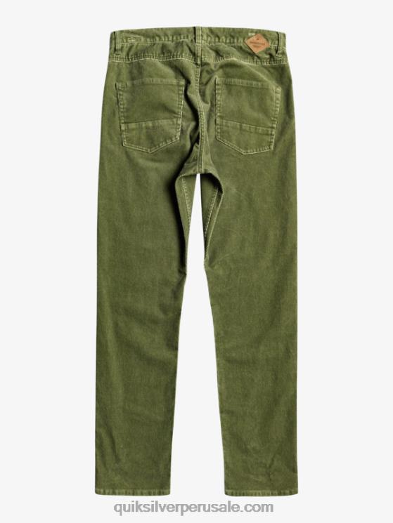 Quiksilver N8LNT1607 hombres trébol de cuatro hojas pantalones de pana de corte recto kracker