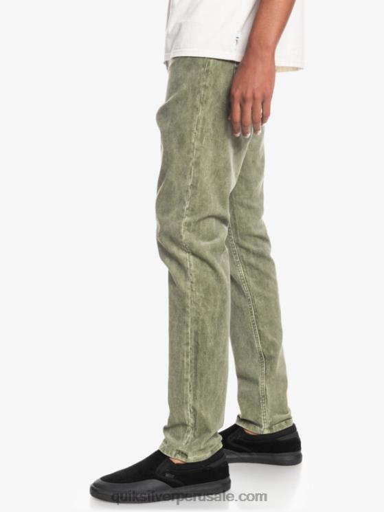 Quiksilver N8LNT1607 hombres trébol de cuatro hojas pantalones de pana de corte recto kracker