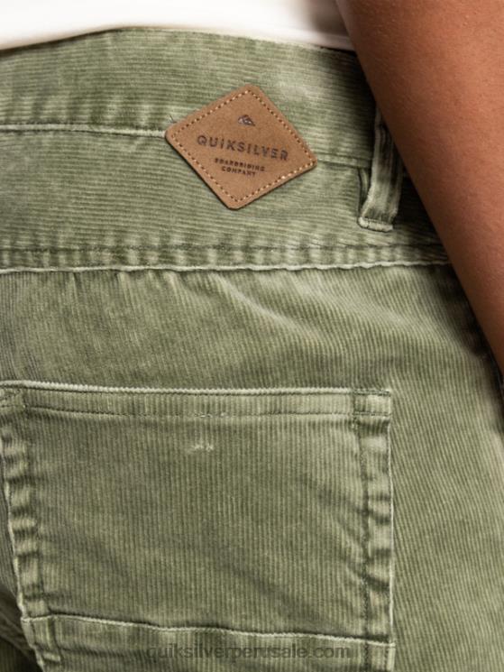 Quiksilver N8LNT1607 hombres trébol de cuatro hojas pantalones de pana de corte recto kracker