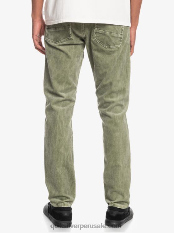 Quiksilver N8LNT1607 hombres trébol de cuatro hojas pantalones de pana de corte recto kracker