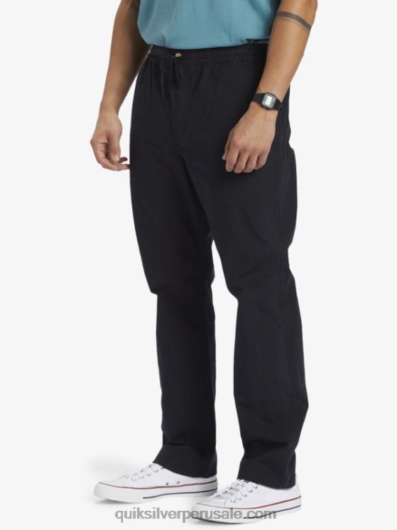 Quiksilver N8LNT791 hombres negro waterman después de los pantalones de surf