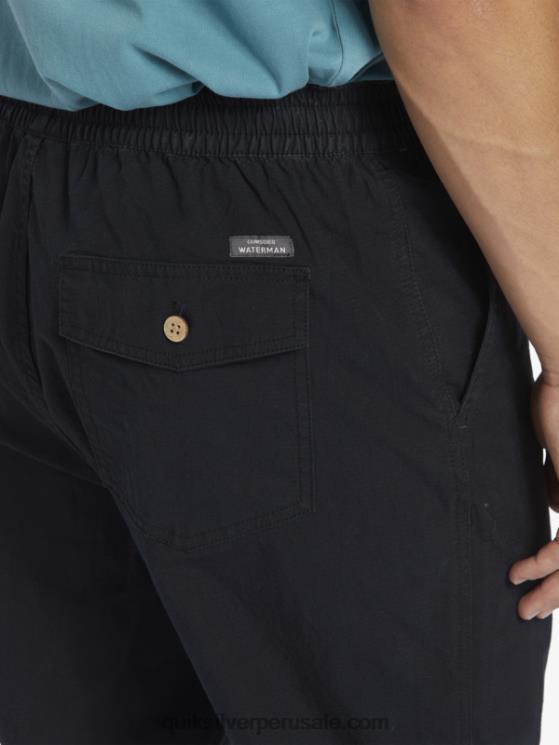 Quiksilver N8LNT791 hombres negro waterman después de los pantalones de surf