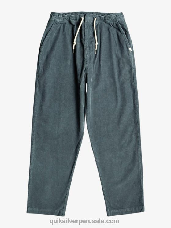 Quiksilver N8LNT921 hombres pizarra oscura pantalones de pana de corduroy beach cruiser
