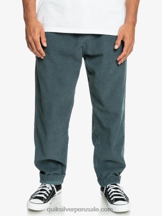 Quiksilver N8LNT921 hombres pizarra oscura pantalones de pana de corduroy beach cruiser