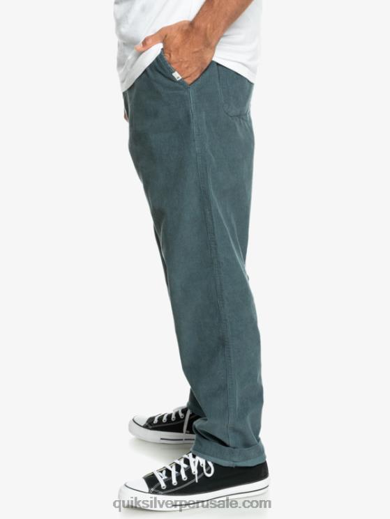 Quiksilver N8LNT921 hombres pizarra oscura pantalones de pana de corduroy beach cruiser
