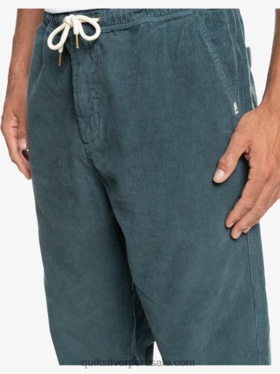 Quiksilver N8LNT921 hombres pizarra oscura pantalones de pana de corduroy beach cruiser