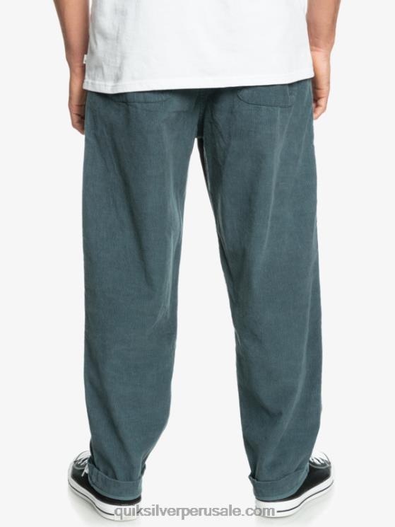 Quiksilver N8LNT921 hombres pizarra oscura pantalones de pana de corduroy beach cruiser