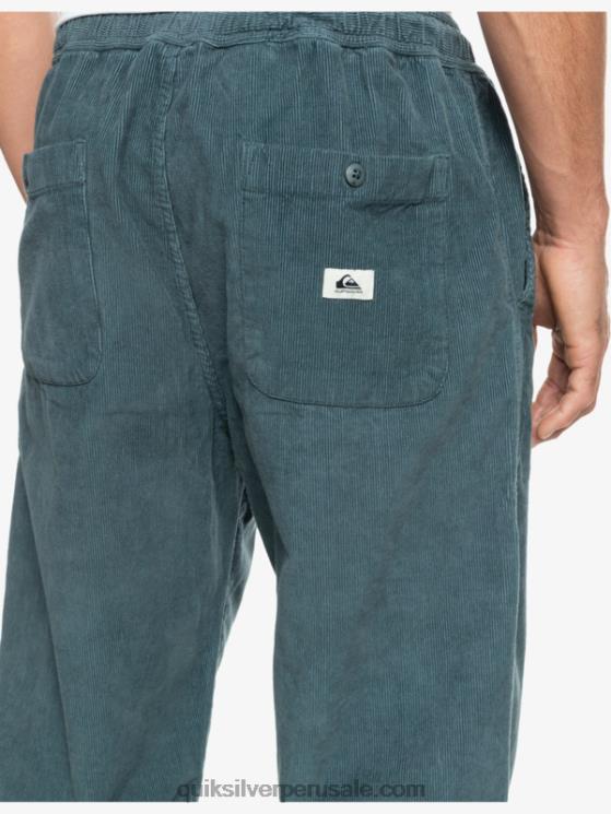Quiksilver N8LNT921 hombres pizarra oscura pantalones de pana de corduroy beach cruiser