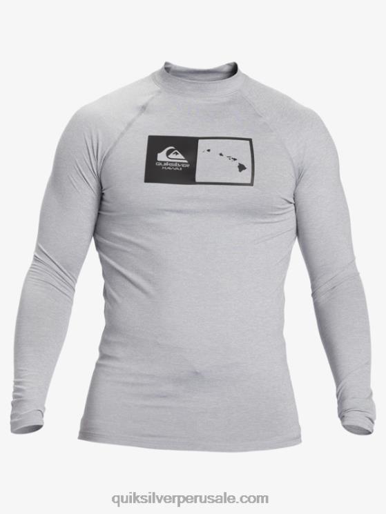 Quiksilver N8LNT1106 hombres brezo aguanieve camiseta de surf de manga larga hawaii double down upf 50