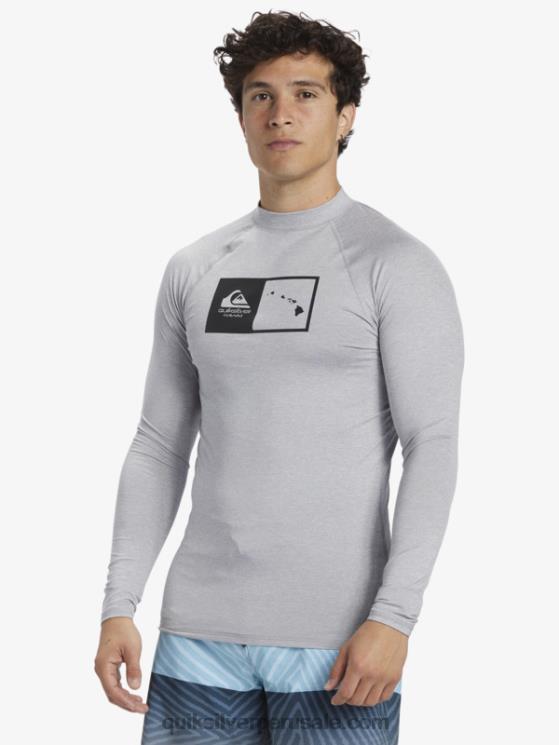 Quiksilver N8LNT1106 hombres brezo aguanieve camiseta de surf de manga larga hawaii double down upf 50