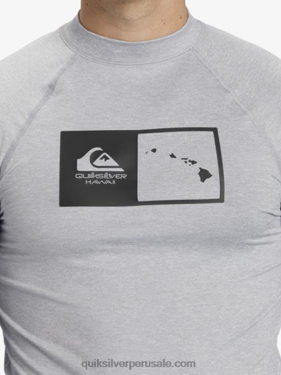 Quiksilver N8LNT1106 hombres brezo aguanieve camiseta de surf de manga larga hawaii double down upf 50