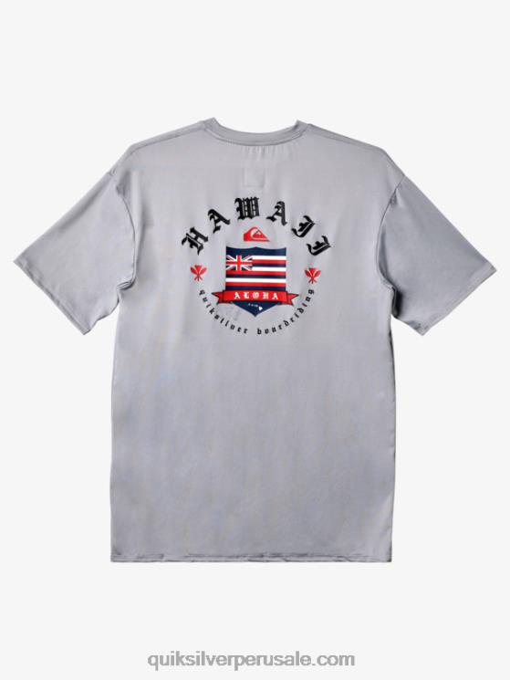Quiksilver N8LNT1124 hombres aguanieve camiseta de surf de manga corta hawaii royal upf 50