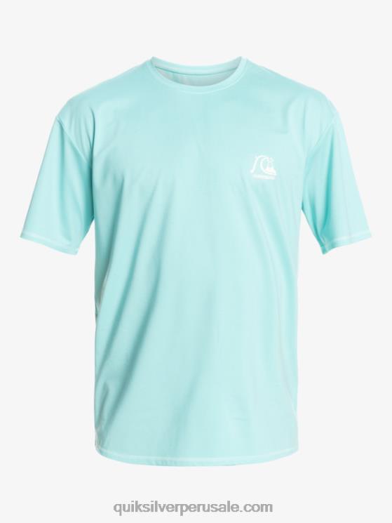 Quiksilver N8LNT1128 hombres ángel azul brezo camiseta de surf heritage heather de manga corta upf 50