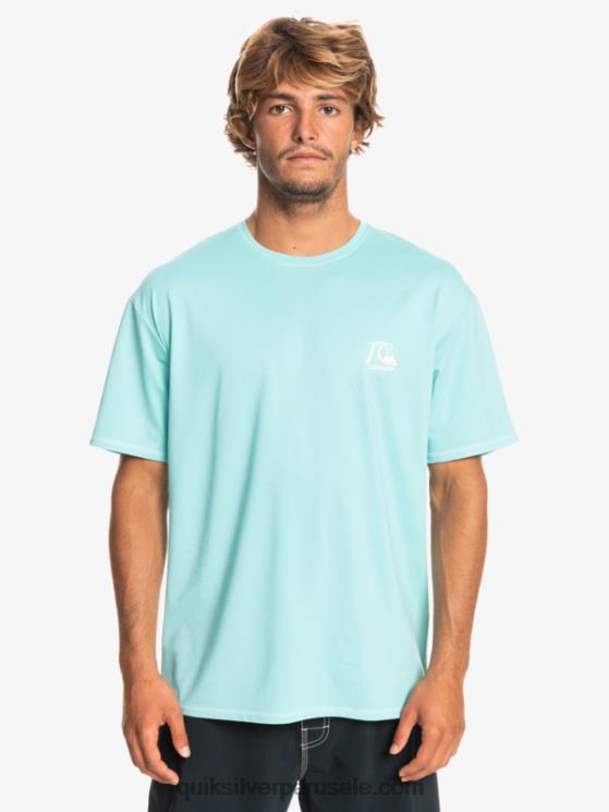 Quiksilver N8LNT1128 hombres ángel azul brezo camiseta de surf heritage heather de manga corta upf 50